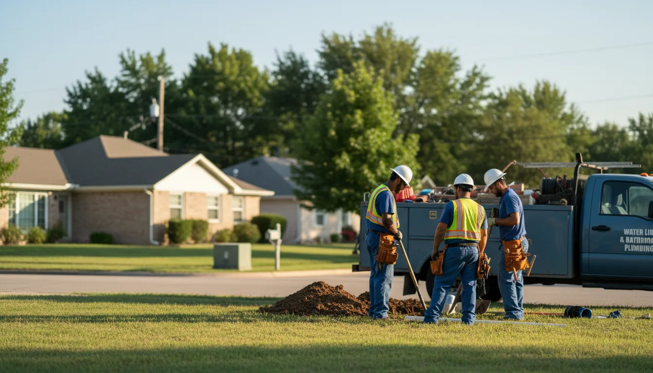 Residential water line and bathroom plumbing service in Cedar Springs, GA